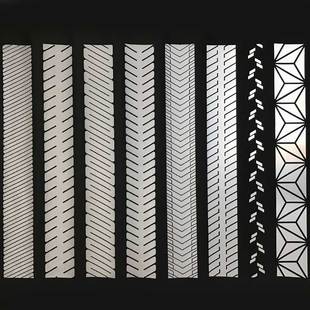 亮銀反光熱貼膜斜紋刻條 可定制花紋