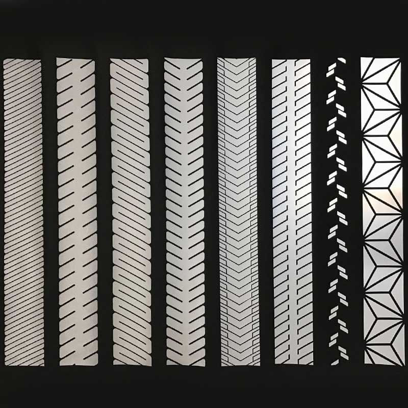 亮銀反光熱貼膜斜紋刻條 可定制花紋