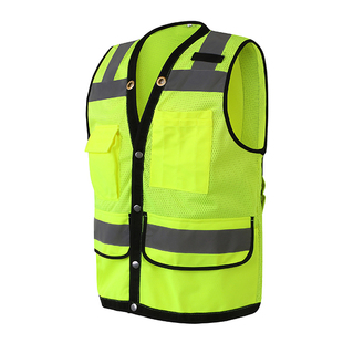 網(wǎng)布透氣反光背心馬甲多功能多口袋