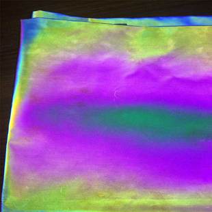 條彩七彩反光布 服裝箱包用反光面料