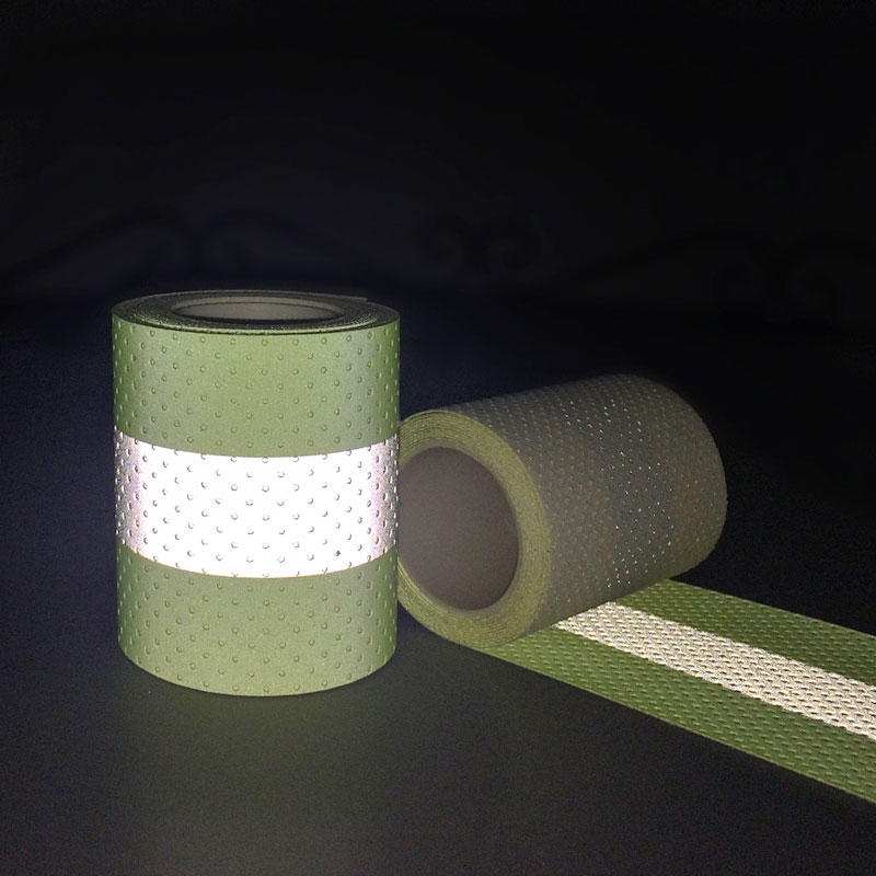 全棉黃銀黃沖孔阻燃反光布