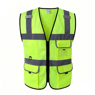 網布透氣反光背心施工交通安全熒光騎行馬甲