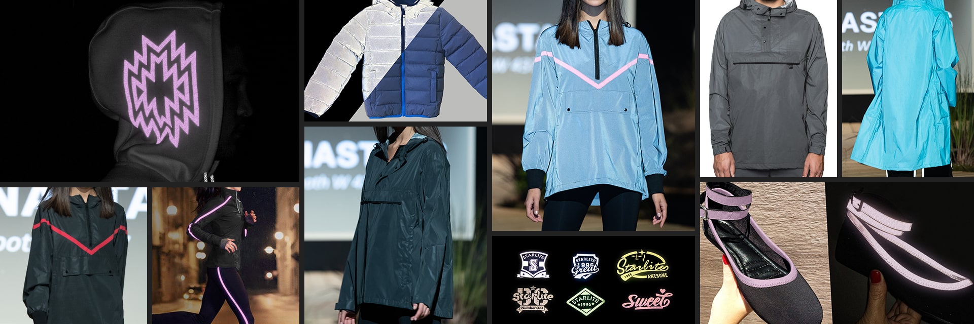 彩色反光面料及材料應用效果