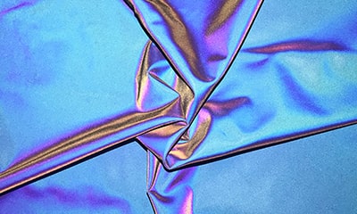 黑色全彩炫彩化纖/彈力反光布面料