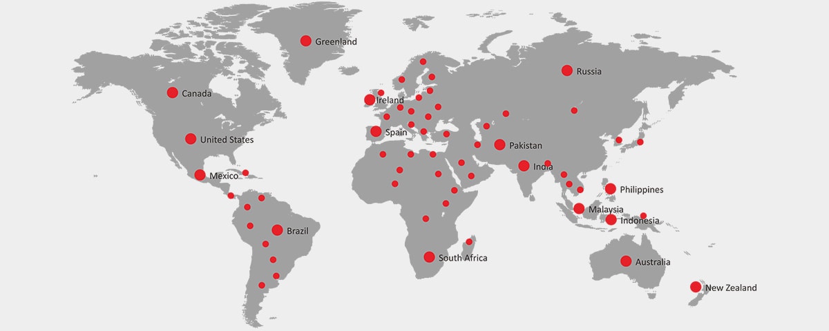 星華新材出口業務地圖